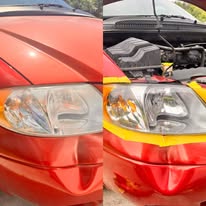 Headlight restoration results