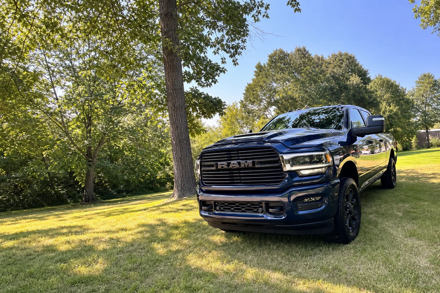 A black Ram truck detailed by Hart Detailing